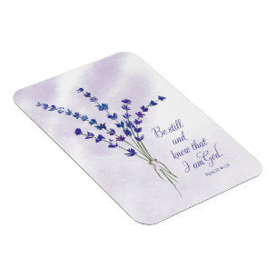 Christian Encouraging Lavender with Scripture Magnet