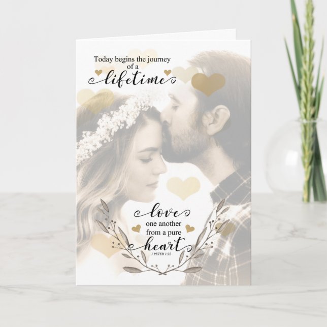 Christian Engagement Congratulations Bible Verse Card (Front)