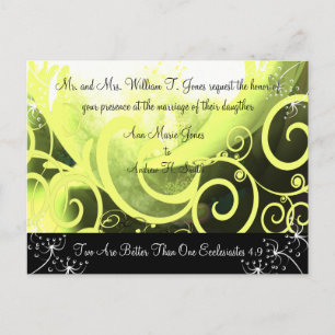 Christian Faire-part de mariage Green Cala Lily