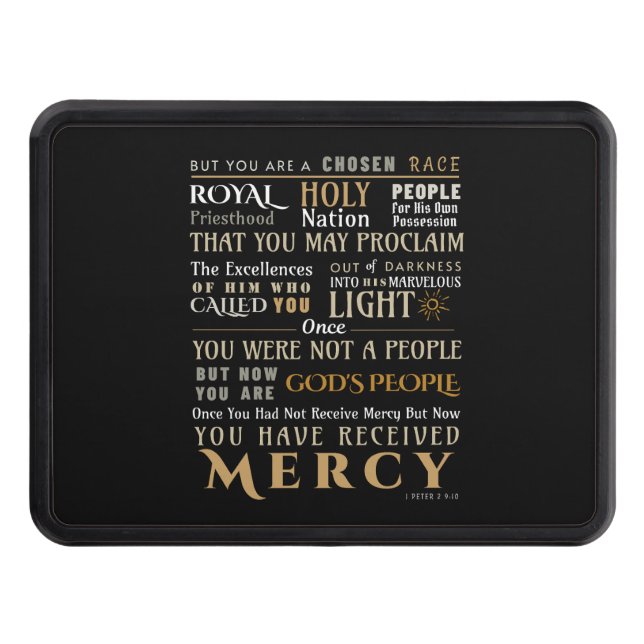 Christian Faith 1 Peter 2:9-10 Hitch Trailer Hitch Cover (Front)