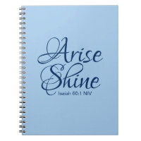 Christian Faith Arise and Shine Bible Verse Blue