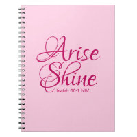 Christian Faith Arise and Shine Bible Verse Pink