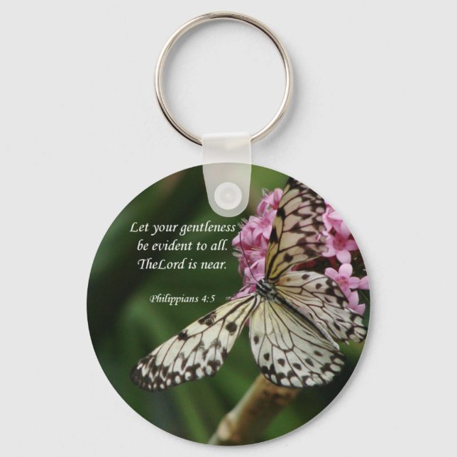 Christian Faith Art ~ Philippians 4:5 Keychain (Front)