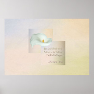 Christian Faith Art ~ Romans 12:12 Poster