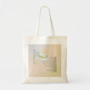 Christian Faith Art ~ Romans 12:12 Tote Bag