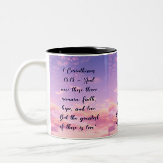 christian faith based design Two-Tone coffee mug