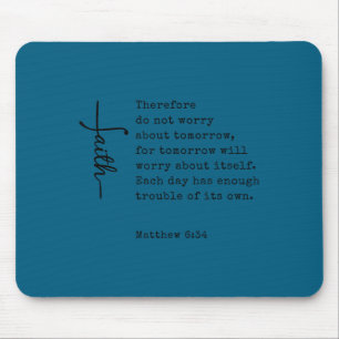 Christian Faith Bible Scripture Matthew Bible Vers Mouse Pad