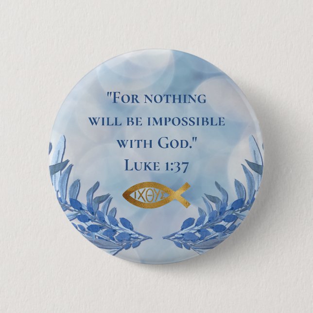 Christian Faith Bible Verse 2 Inch Round Button (Front)