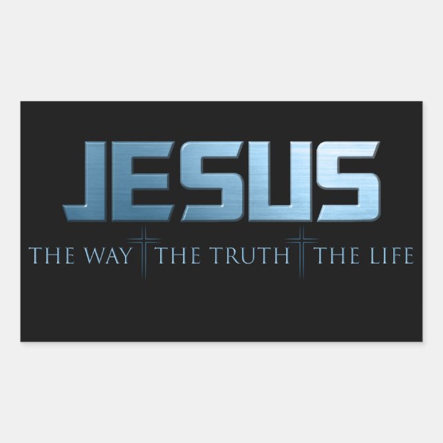 Christian Faith Bible Verse: Way Truth Life Jesus Sticker (Front)