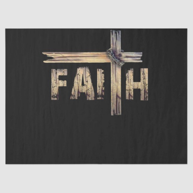 Christian Faith & Cross - Christian Faith Tissue Paper (Front)