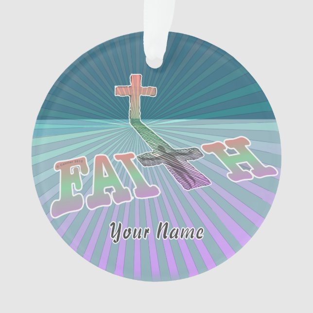 Christian Faith Cross Ornament (Front)