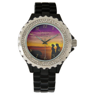 Christian Faith cross with 2 Corinthians 5:7  Watch