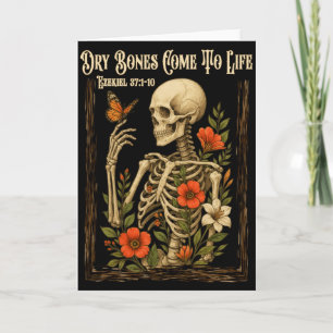 Christian Faith Dry Bones Come To Life Skeleton Fl Card