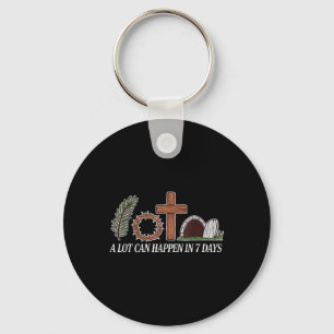 Christian Faith Happy Easter Day A Lot Can Happen Keychain