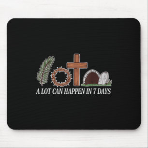 Christian Faith Happy Easter Day A Lot Can Happen Mouse Pad