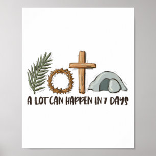 Christian Faith Happy Easter Day A Lot Can Happen  Poster