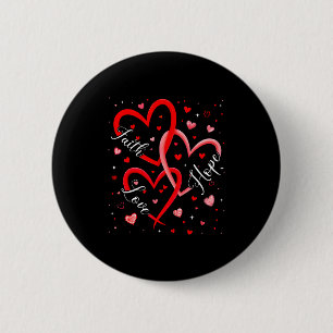 Christian Faith Hope Love Hearts Religious Valenti 2 Inch Round Button