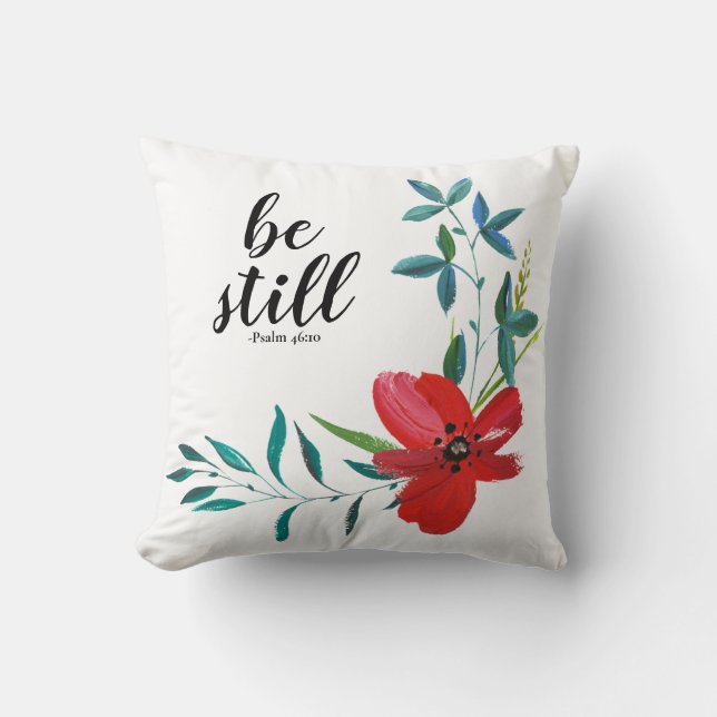 Christian Faith Inspirational Words Throw Pillow (Front)