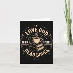 Christian Faith Jesus Books Coffee Believer Card
