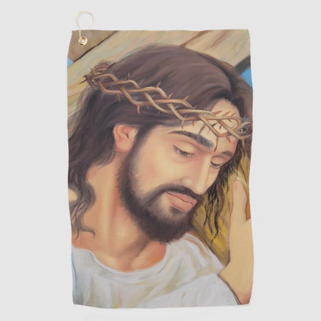 Christian Faith Jesus Christ Golf Towel (Front)