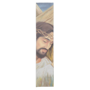 Christian Faith Jesus Christ Short Table Runner