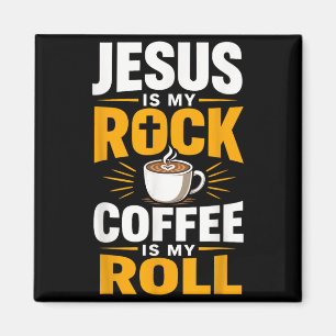Christian Faith Jesus Coffee Morning Prayer Magnet
