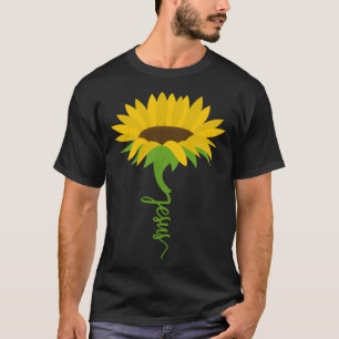 Christian Faith Jesus Flower Yellow Sunflower Evan T-Shirt