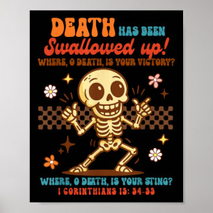 Christian Faith Jesus God Lover Death Has Been Swa Poster