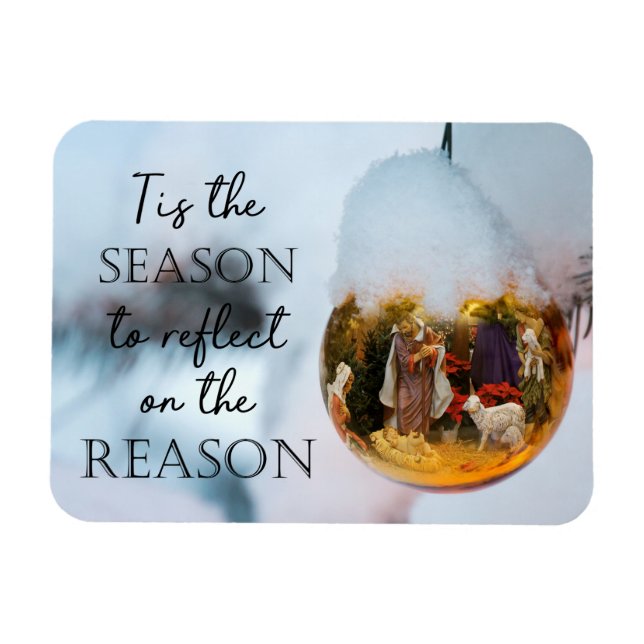 Christian Faith Nativity Reason for the Season Magnet (Horizontal)