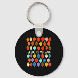 Christian Faith Religious Strawberry Jesus That Is Keychain