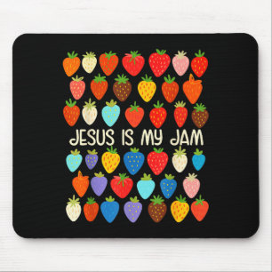 Christian Faith Religious Strawberry Jesus That Is Mouse Pad