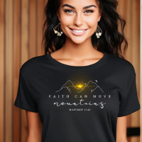 Christian Faith Sunrise In Mountains White Script