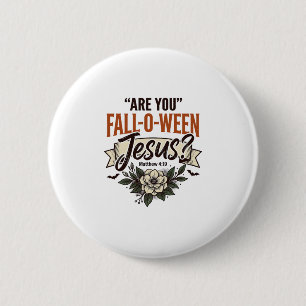 Christian Fall-O-Ween Jesus Vintage Engraving Shir 2 Inch Round Button