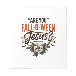 Christian Fall-O-Ween Jesus Vintage Engraving Shir Notepad