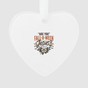 Christian Fall-O-Ween Jesus Vintage Engraving Shir Ornament