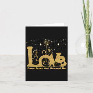 Christian Family Christmas Nativity Scene Gold T S Card