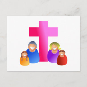 Christian Family Postcard