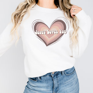 Christian Femmes Sweatshirt Retro Jesus Graphic