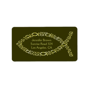 Christian Fish Address Label