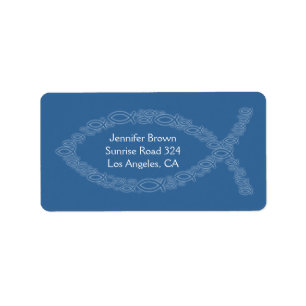Christian Fish Address Label