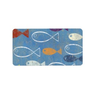 Christian Fish Art Label