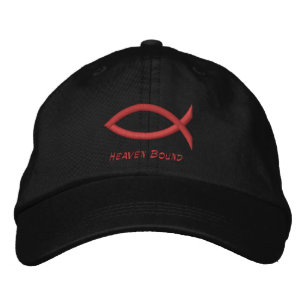 Christian Fish Embroidered Baseball Cap