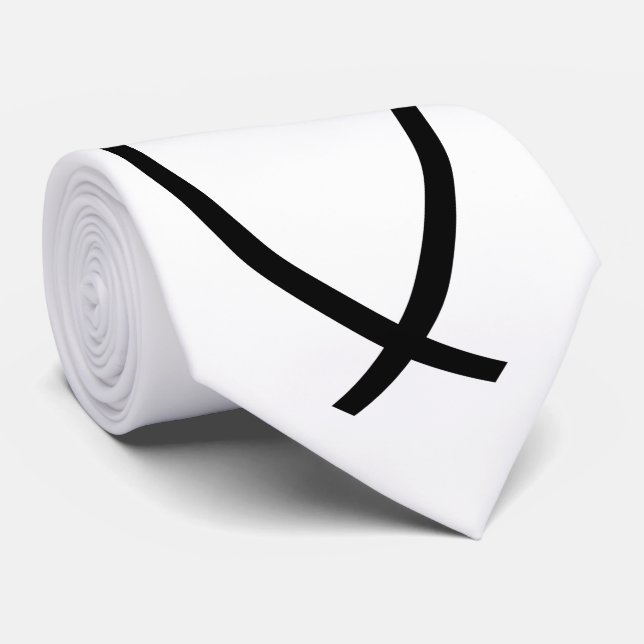 Christian Fish (Ichthys) Symbol Tie (Rolled)