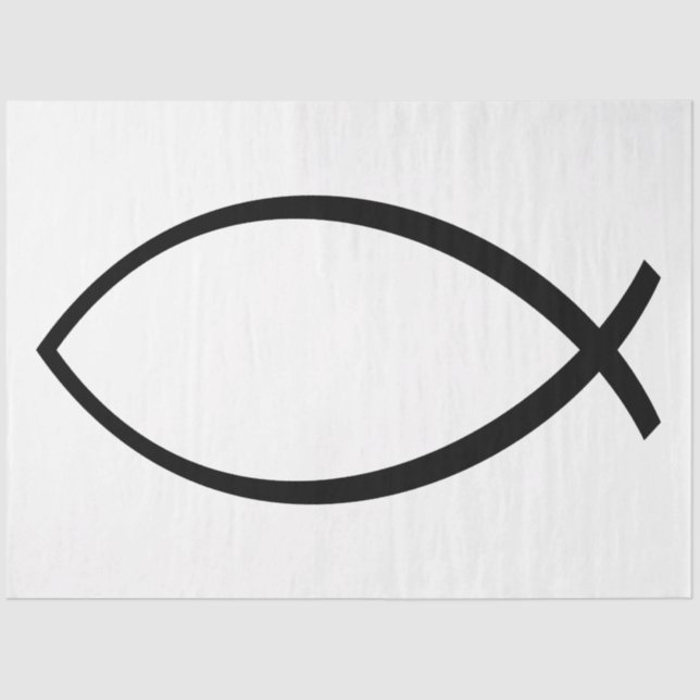 Christian Fish (Ichthys) Symbol Tissue Paper (Front)