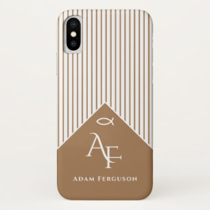Christian Fish   Initals Light Brown Case-Mate iPhone Case