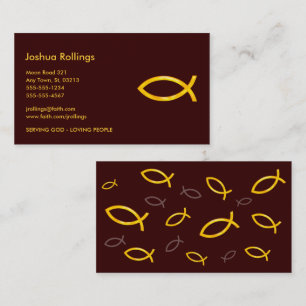 Christian Fish   Inspirational Business Card