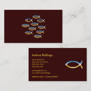 Christian Fish Symbol Business Card