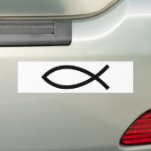 Christian Fish Symbol Ichthys Bumper Sticker (On Car)