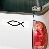 Christian Fish Symbol Ichthys Bumper Sticker (On Truck)