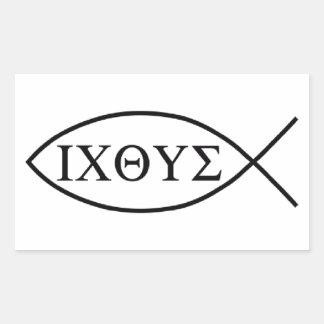Christian fish symbol ICHTHYS or ICHTHUS Sticker
